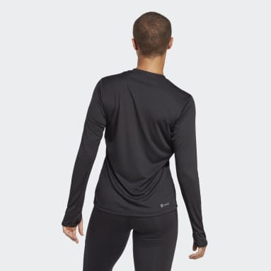 Women Running Black Run It Long Sleeve Tee