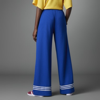 Women Originals Blue Adicolor 70s Knit Wide Pants