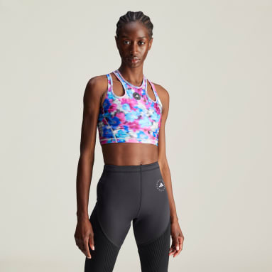 เสื้อครอปพิมพ์ลาย adidas by Stella McCartney TruePurpose Shine