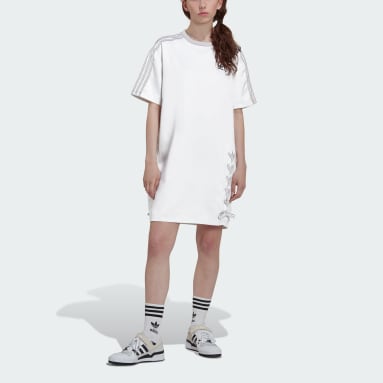 Kvinder Originals Hvid Always Original Laced T-shirt-kjole
