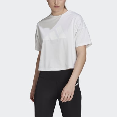 T-shirt Train Icons 3-Bar Logo blanc Femmes Entraînement