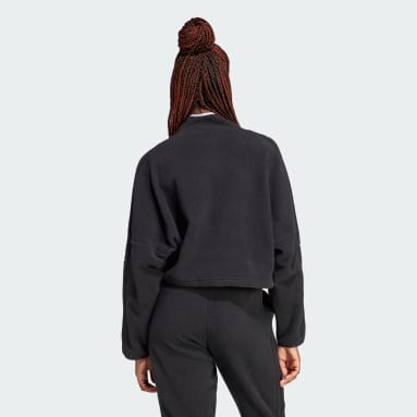 Sudadera Tiro Half-Zip Fleece Negro Mujer Sportswear