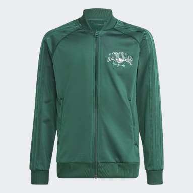 Youth 8-16 Years Originals Green Collegiate Graphic Pack SST Track Jacket