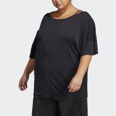 Yoga Studio Oversized T-skjorte (store størrelser) Svart