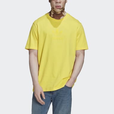 Camiseta Trefoil Series Street Amarillo Hombre Originals