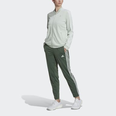 Tuta Essentials 3-Stripes Verde Donna Sportswear