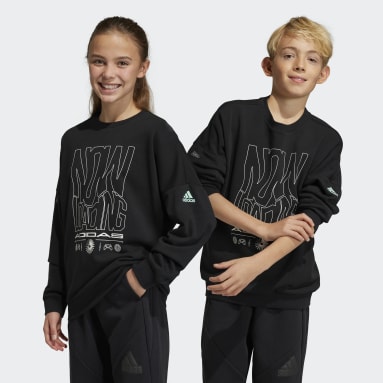 Sweat-shirt ras-du-cou ample ARKD3 Noir Enfants Sportswear