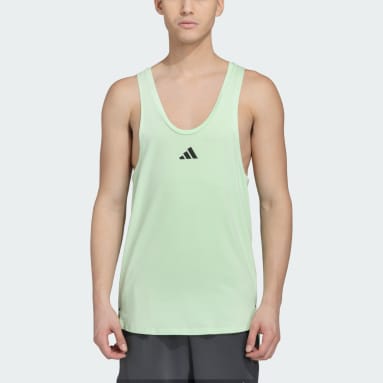 Men Green Tanks Sleeveless adidas IN