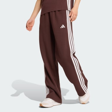 Essentials 3-Stripes Open-Hem Fleece Pants