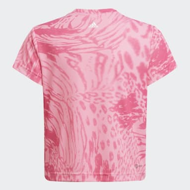 Girls Sportswear Pink AEROREADY Sport Icons Animal Print Tee