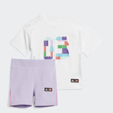adidas x Classic LEGO® Tee and Short Leggings Sett Hvit