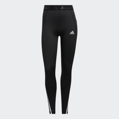 Tight Techfit 3-Stripes Long Gym Noir Femmes Cross Training