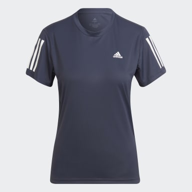 Women Running Blue Own the Run Tee