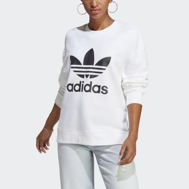 Sweatshirt Trefoil Branco Mulher Originals