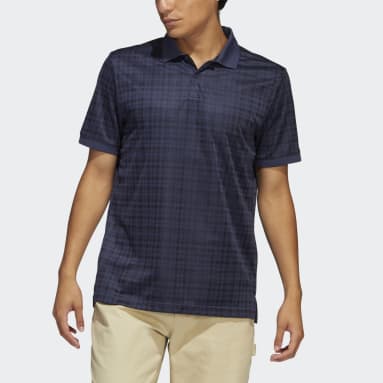 Polo Adicross Plaid Bleu Hommes Golf