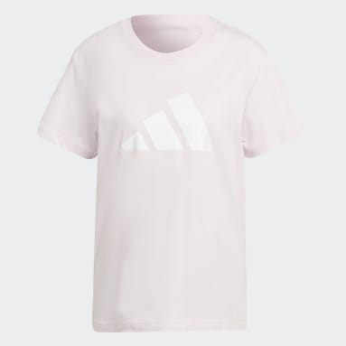 Girls pink new arrivals adidas shirt