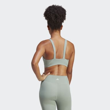 Frauen Yoga CoreFlow Luxe Studio Medium-Support Sport-BH Grün
