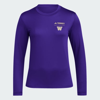 Women's Football Purple University of Washington Terrex Pregame Tee