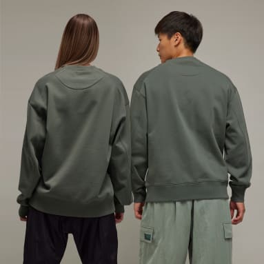 Sportswear Green Y-3 Organic Cotton Terry Crew Sweater