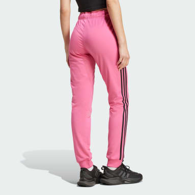 Vintage Adidas Capri Track Pants With Pink Stripes