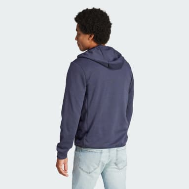 Essentials Hybrid Down Hooded Jakke Blå