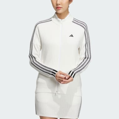 Women Golf White 윈드레디 3S 풀집 긴팔 스웨터