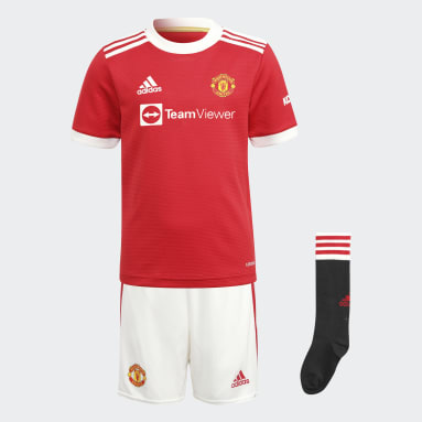 Mini kit Domicile Manchester United 21/22 Rouge Enfants Football