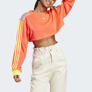 Women's Sportswear Orange Kidcore Cropped Sweatshirt