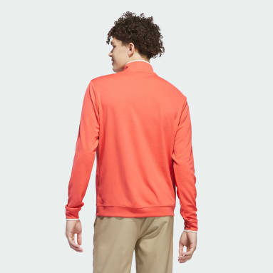 Men's Golf Red Lightweight Half-Zip Top