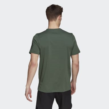 Mænd Vægtløftning Grøn Workout Front Rack Impact Print T-shirt