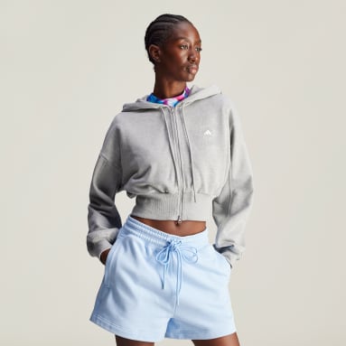 adidas by Stella McCartney Sportswear Cropped Kapüşonlu Üst