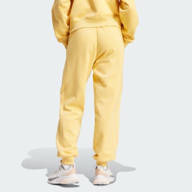 adidas Hyperglam 3-Stripes Oversized Cuffed Joggers with Side Zippers -  Yellow