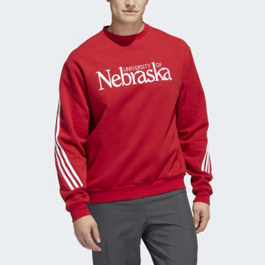 Men's Sportswear Red 3-Stripes Crew Sweatshirt