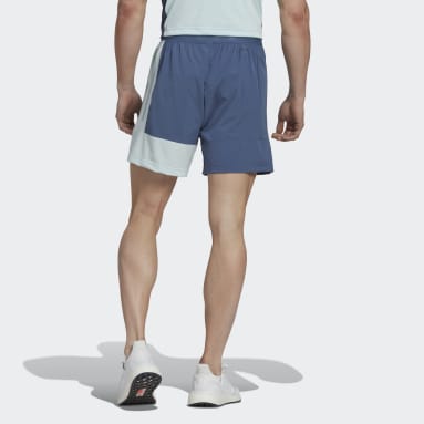 Men Gym & Training Blue Training Colourblock Shorts
