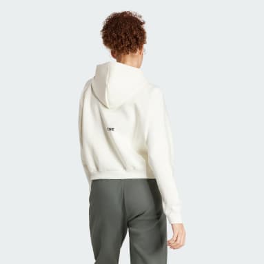 adidas - Sweat Capuche A Bandes Off Court Trefoil ED6247 Blanc