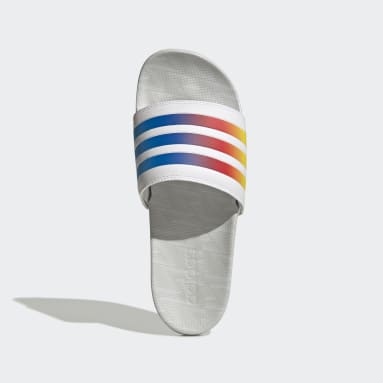 Adidas slippers wit discount goud