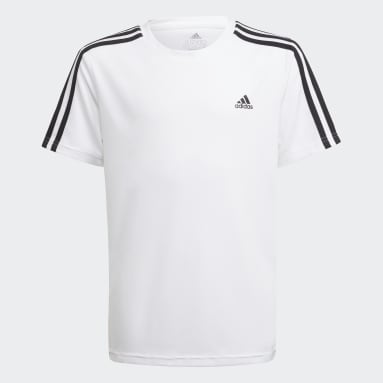 Boys Sportswear White Designed 2 Move 3-Stripes Tee
