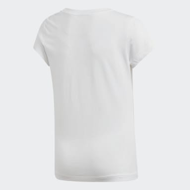 Polera Essentials Linear Blanco Niño Sportswear