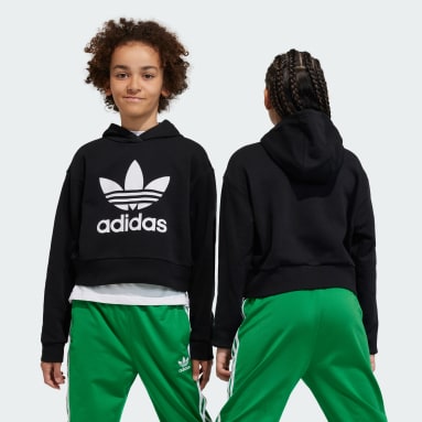 키즈 originals Black 아디컬러 크롭 후디