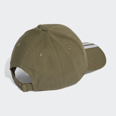 Gorra Béisbol 3 Rayas Sarga de Algodón Verde Training