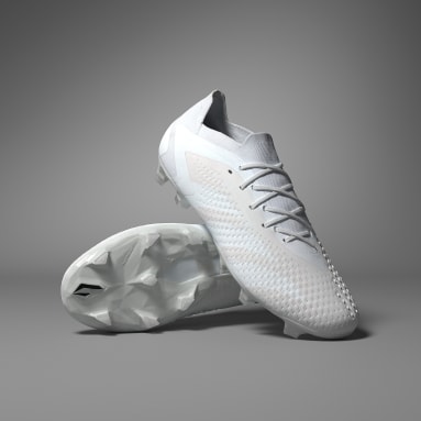 Botas de Futebol Predator Accuracy.1 Low – Piso Firme Branco Futebol