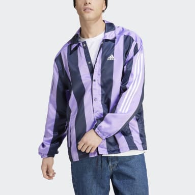 Men's Sportswear Purple Satin Coaches Jacket
