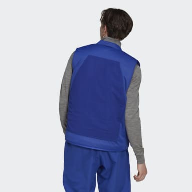 Men Sportswear Blue Puffer Vest