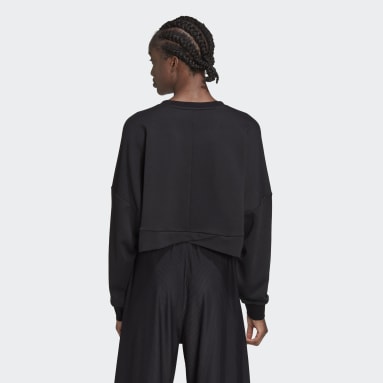 Women Gym & Training Black AEROREADY Studio Loose Sweatshirt
