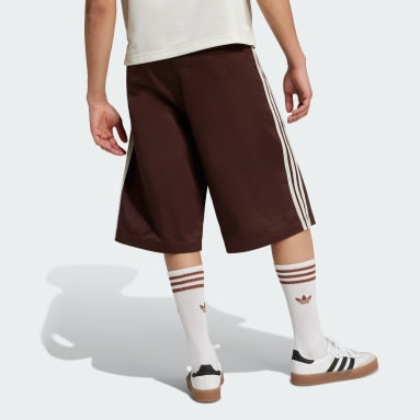 '80s Loose Buttoned 3-Stripes 11-Inch Bermuda Shorts