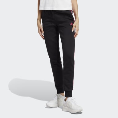 Pantaloni Essentials Fleece 3-Stripes Nero Donna Sportswear