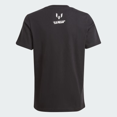 Camiseta Messi Fútbol Estampada Negro Niño Fútbol