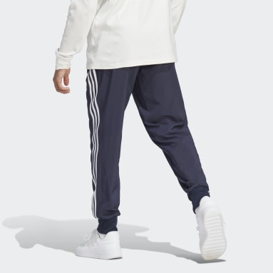 Muži Sportswear modrá Kalhoty AEROREADY Essentials Tapered Cuff Woven 3-Stripes