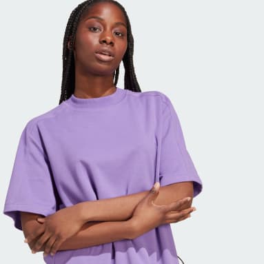 Women adidas_by_stella_mccartney Purple 스텔라 로고 티셔츠