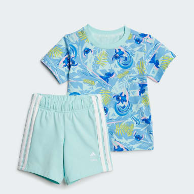 ชุดเสื้อยืดและกางเกงขาสั้น adidas x Disney Lilo & Stitch สำหรับเด็ก